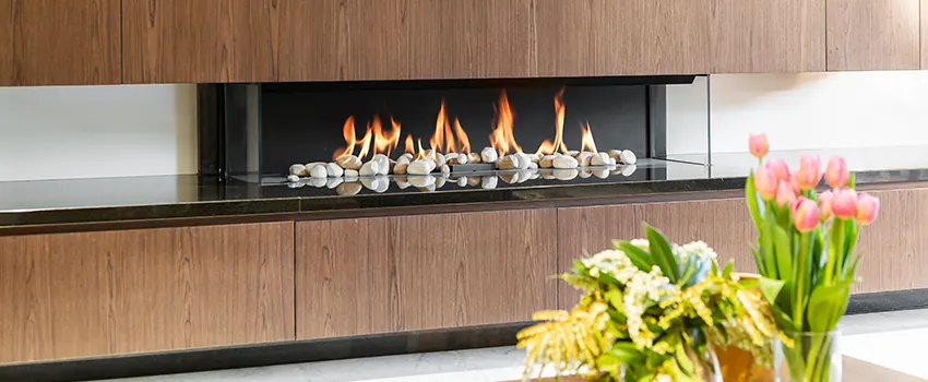Double-height Fireplace Design Refurbishment in Bethpage, New York